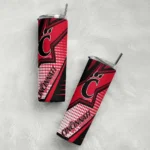 personalized-cincinnati-bearcats-web-stripes-red-white-skinny-tumbler-best-selling.webp