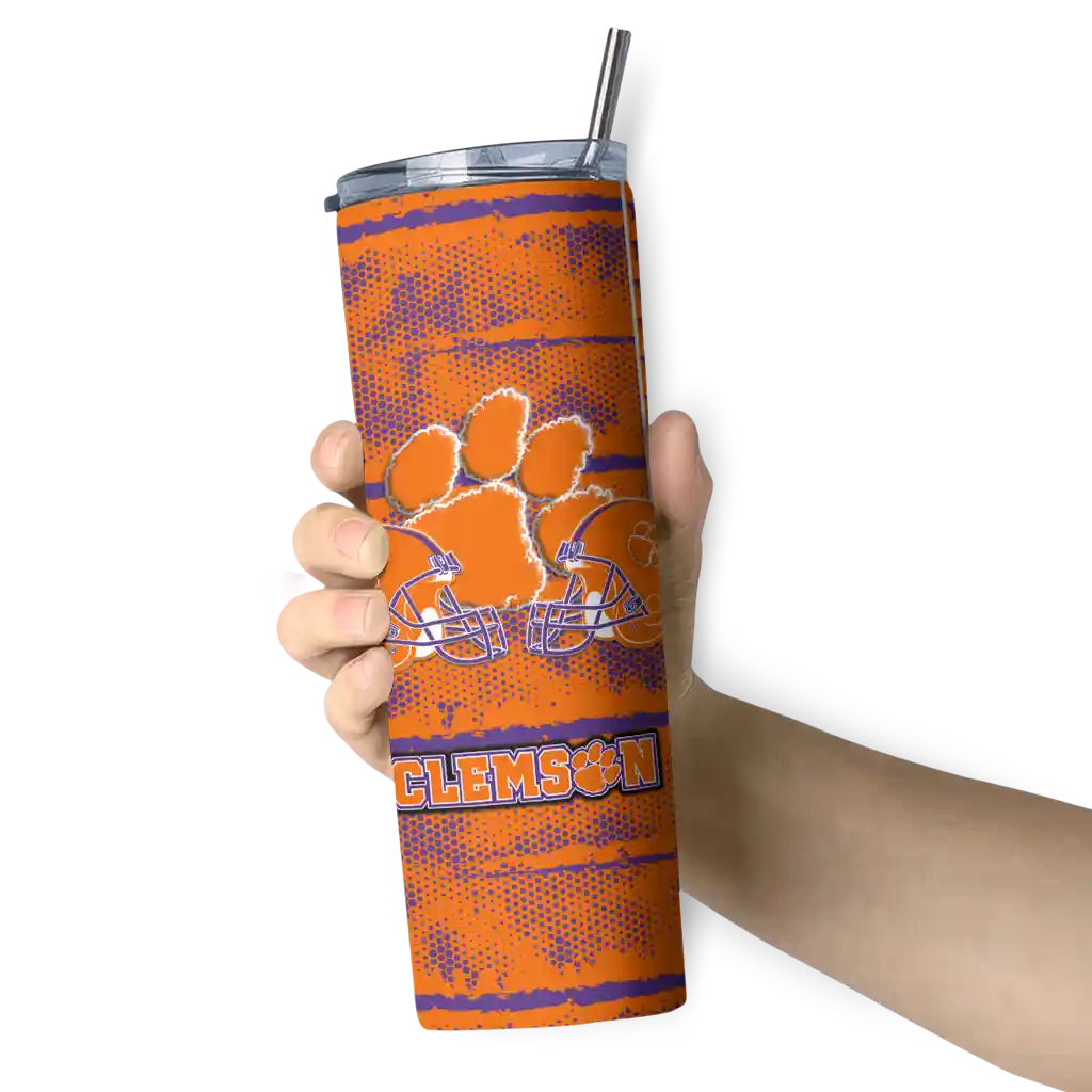 personalized-clemson-tigers-chevron-patch-orange-skinny-tumbler-premium-grade.webp