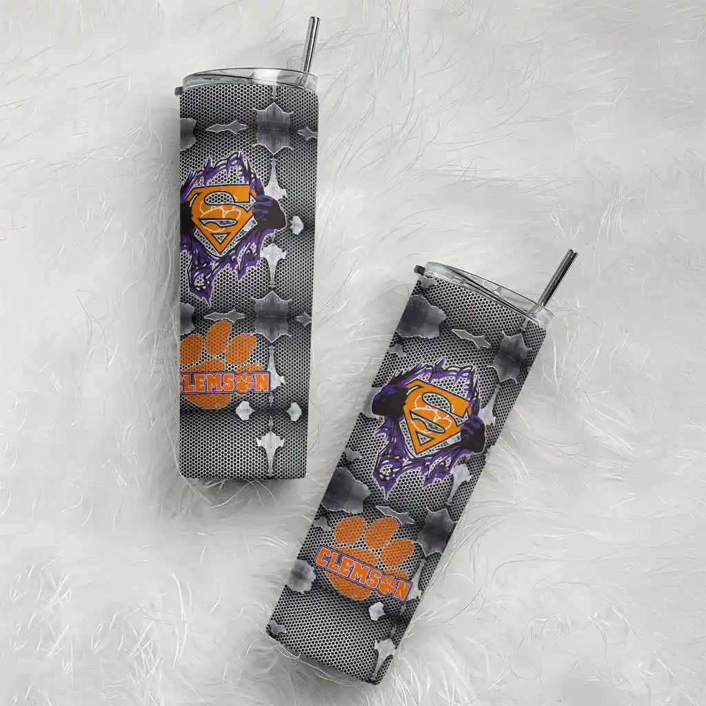 personalized-clemson-tigers-chevron-v-orange-gray-skinny-tumbler-top-rated.webp