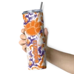 personalized-clemson-tigers-claw-marks-orange-white-skinny-tumbler-best-selling.webp