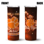 personalized-clemson-tigers-rose-romance-orange-black-skinny-tumbler-best-selling.webp