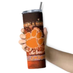 personalized-clemson-tigers-rose-romance-orange-black-skinny-tumbler-best-selling.webp