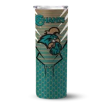 personalized-coastal-carolina-chanticleers-chevron-stripes-green-skinny-tumbler-best-selling.webp