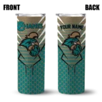 personalized-coastal-carolina-chanticleers-chevron-stripes-green-skinny-tumbler-best-selling.webp