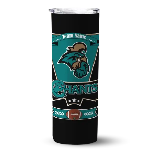 personalized coastal carolina chanticleers helmet belt green black skinny tumbler best selling