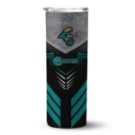 personalized-coastal-carolina-chanticleers-hexagon-honeycomb-green-black-skinny-tumbler-best-selling.webp
