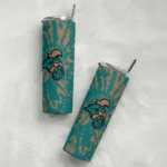 personalized-coastal-carolina-chanticleers-metallic-grid-green-skinny-tumbler-best-selling.webp