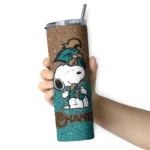 personalized-coastal-carolina-chanticleers-snoopy-attitude-green-skinny-tumbler-best-selling.webp