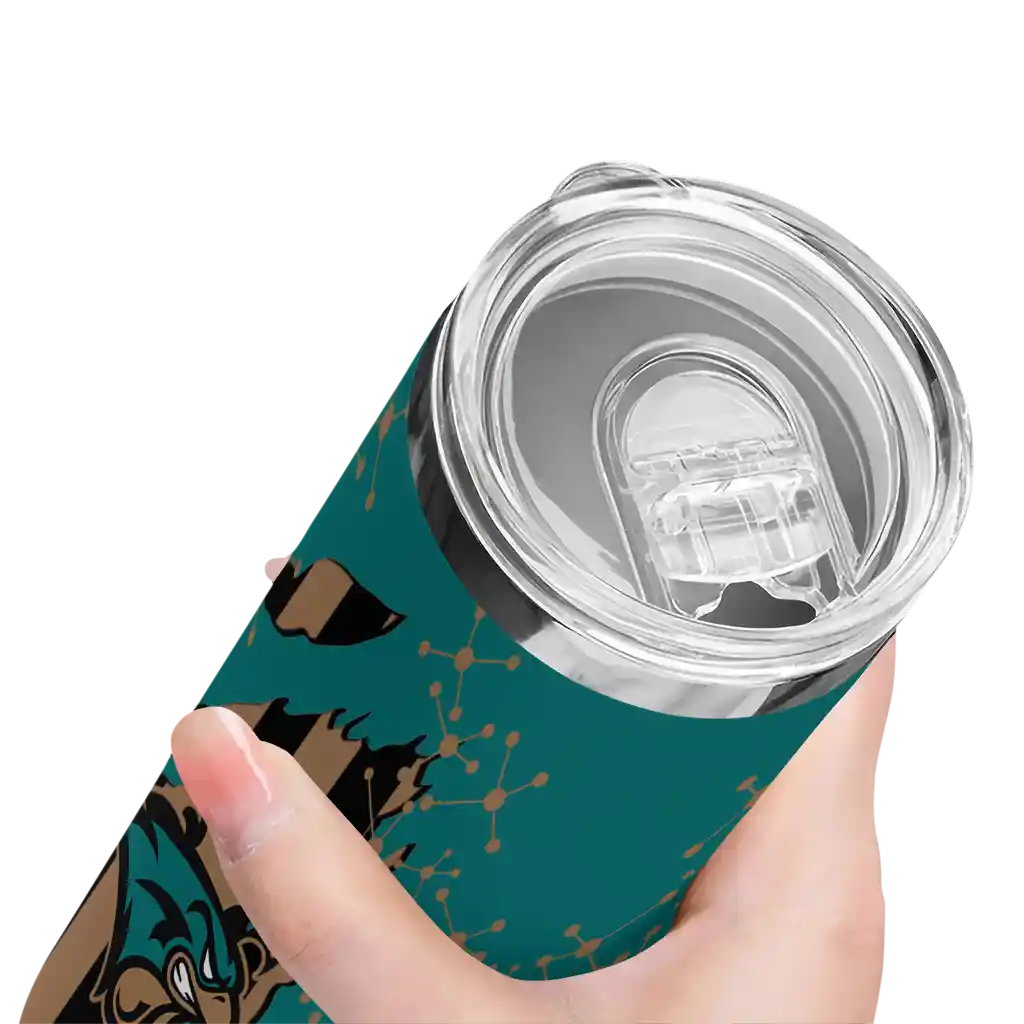 personalized-coastal-carolina-chanticleers-star-pop-green-black-skinny-tumbler-high-quality.webp