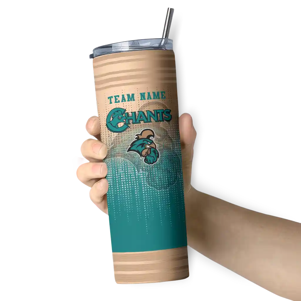 personalized-coastal-carolina-chanticleers-swirl-texture-green-skinny-tumbler-premium-grade.webp