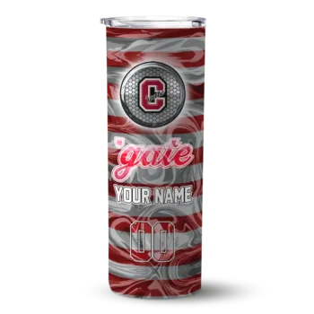 Personalized Colgate Raiders Patterned Waves Maroon Skinny Tumbler