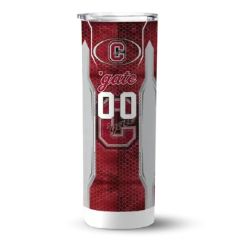 Personalized Colgate Raiders Stacked Diamond Maroon Skinny Tumbler