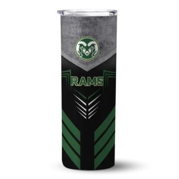 Personalized Colorado State Rams Hexagon Honeycomb Green Black Skinny Tumbler
