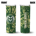 personalized-colorado-state-rams-metallic-grid-green-skinny-tumbler-best-selling.webp