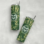 personalized-colorado-state-rams-metallic-grid-green-skinny-tumbler-best-selling.webp