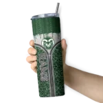 personalized-colorado-state-rams-sparkle-drip-green-skinny-tumbler-best-selling.webp