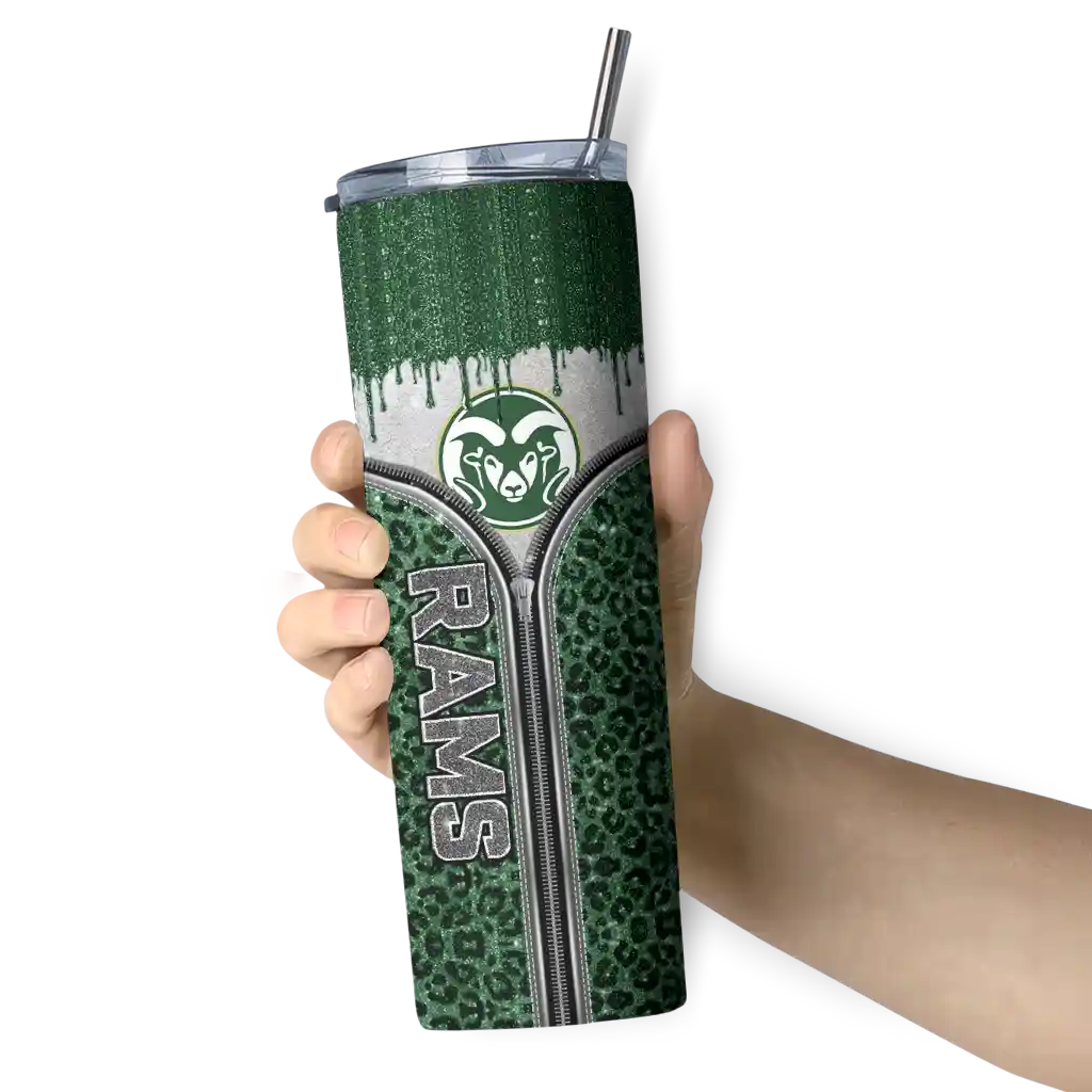 personalized-colorado-state-rams-sparkle-drip-green-skinny-tumbler-premium-grade.webp