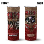 personalized-cornell-big-red-kiss-band-brown-skinny-tumbler-best-selling.webp