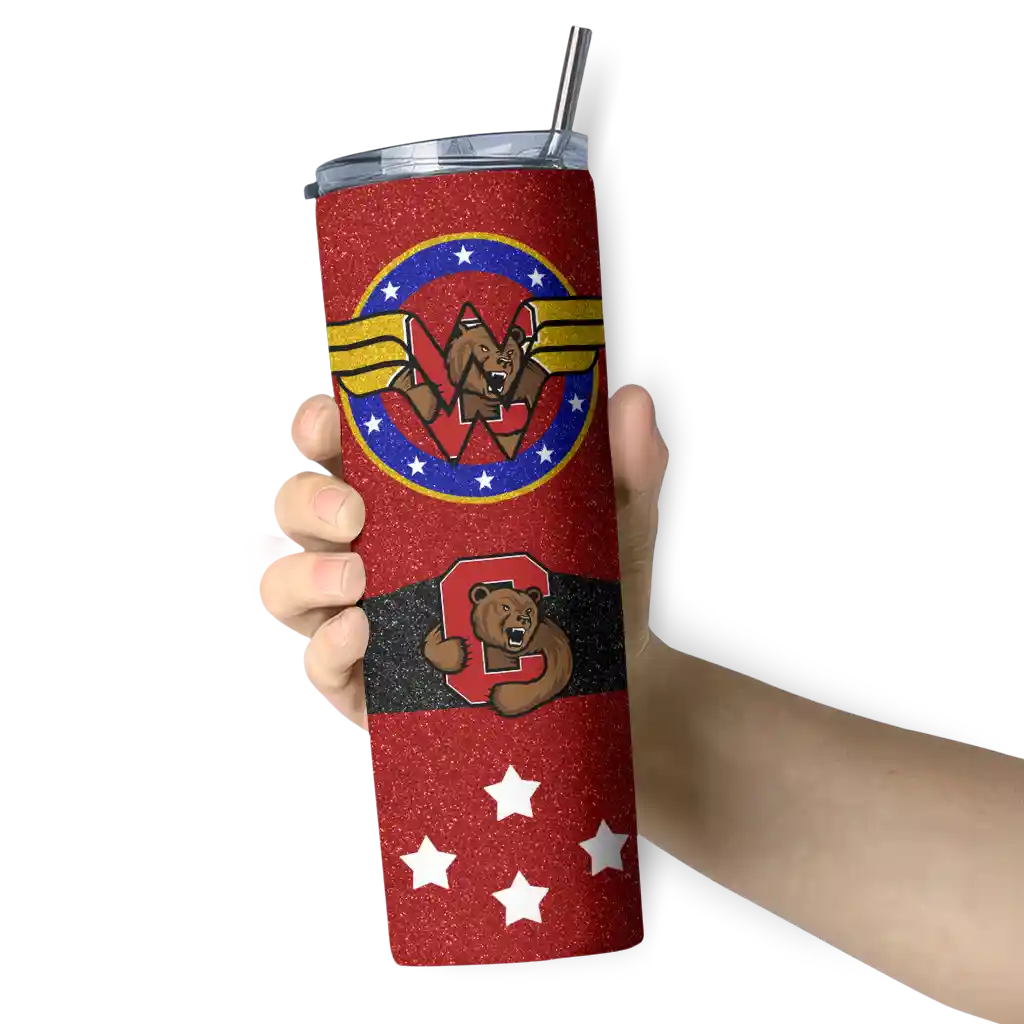 personalized-cornell-big-red-star-cluster-red-skinny-tumbler-premium-grade.webp