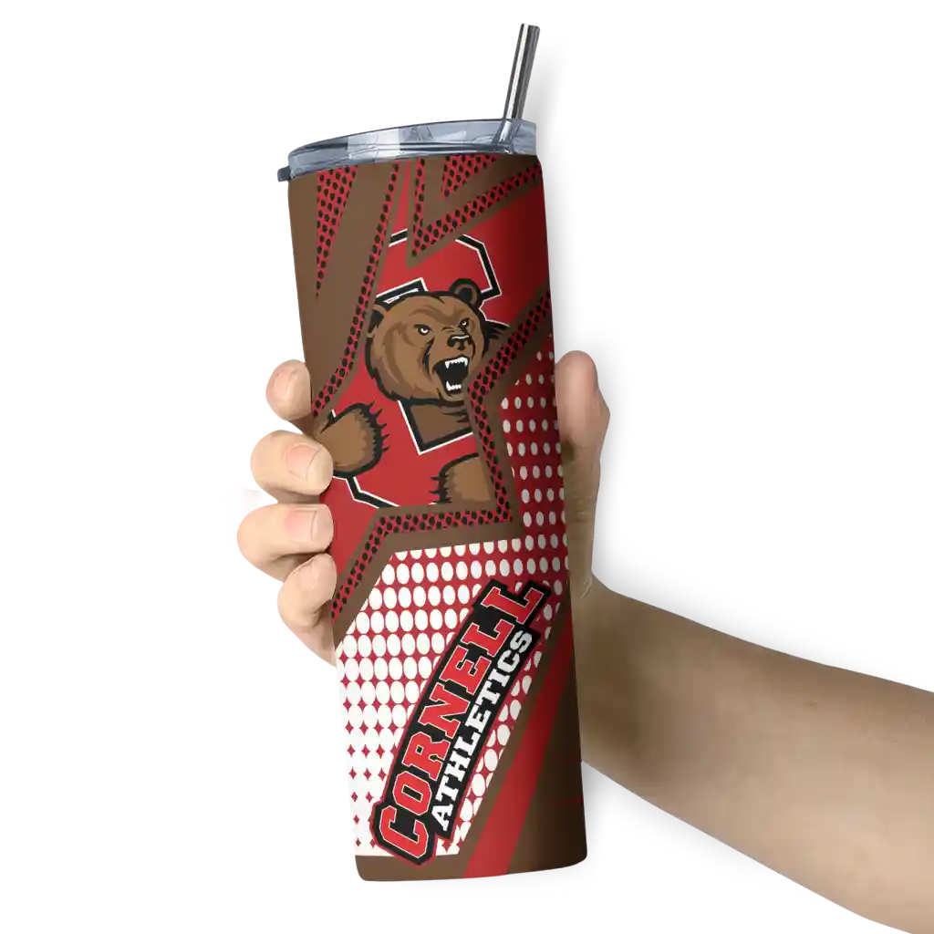 personalized-cornell-big-red-web-stripes-red-white-skinny-tumbler-premium-grade.webp