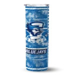 personalized-creighton-bluejays-chevron-patch-blue-skinny-tumbler-best-selling.webp