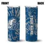 personalized-drake-bulldogs-metallic-grid-blue-skinny-tumbler-best-selling.webp