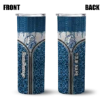 personalized-drake-bulldogs-sparkle-drip-blue-skinny-tumbler-best-selling.webp