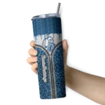 personalized-drake-bulldogs-sparkle-drip-blue-skinny-tumbler-best-selling.webp