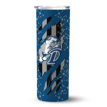 Personalized Drake Bulldogs Star Pop Blue Black Skinny Tumbler