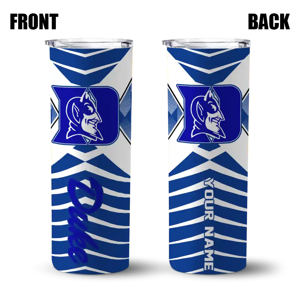 personalized-duke-blue-devils-camo-texture-blue-skinny-tumbler-fashion-forward.webp