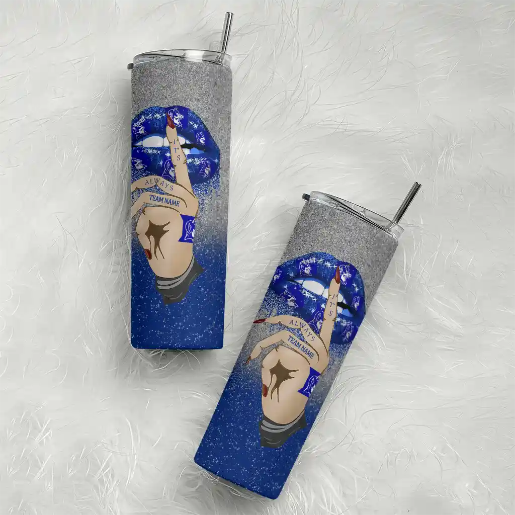 personalized-duke-blue-devils-sparkle-lips-blue-skinny-tumbler-top-rated.webp