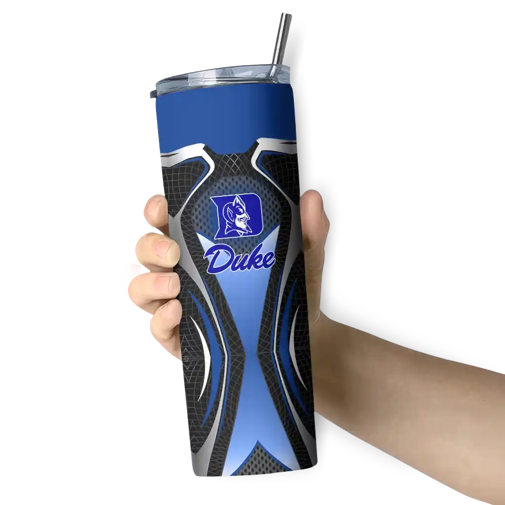personalized-duke-blue-devils-superman-emblem-blue-black-skinny-tumbler-premium-grade.webp