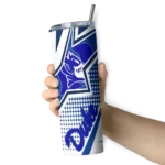 personalized-duke-blue-devils-web-stripes-blue-white-skinny-tumbler-best-selling-1.webp