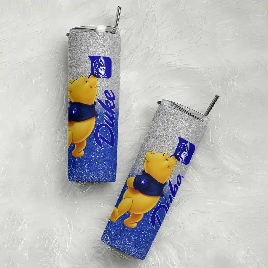 personalized-duke-blue-devils-winnie-the-pooh-blue-gray-skinny-tumbler-top-rated.webp