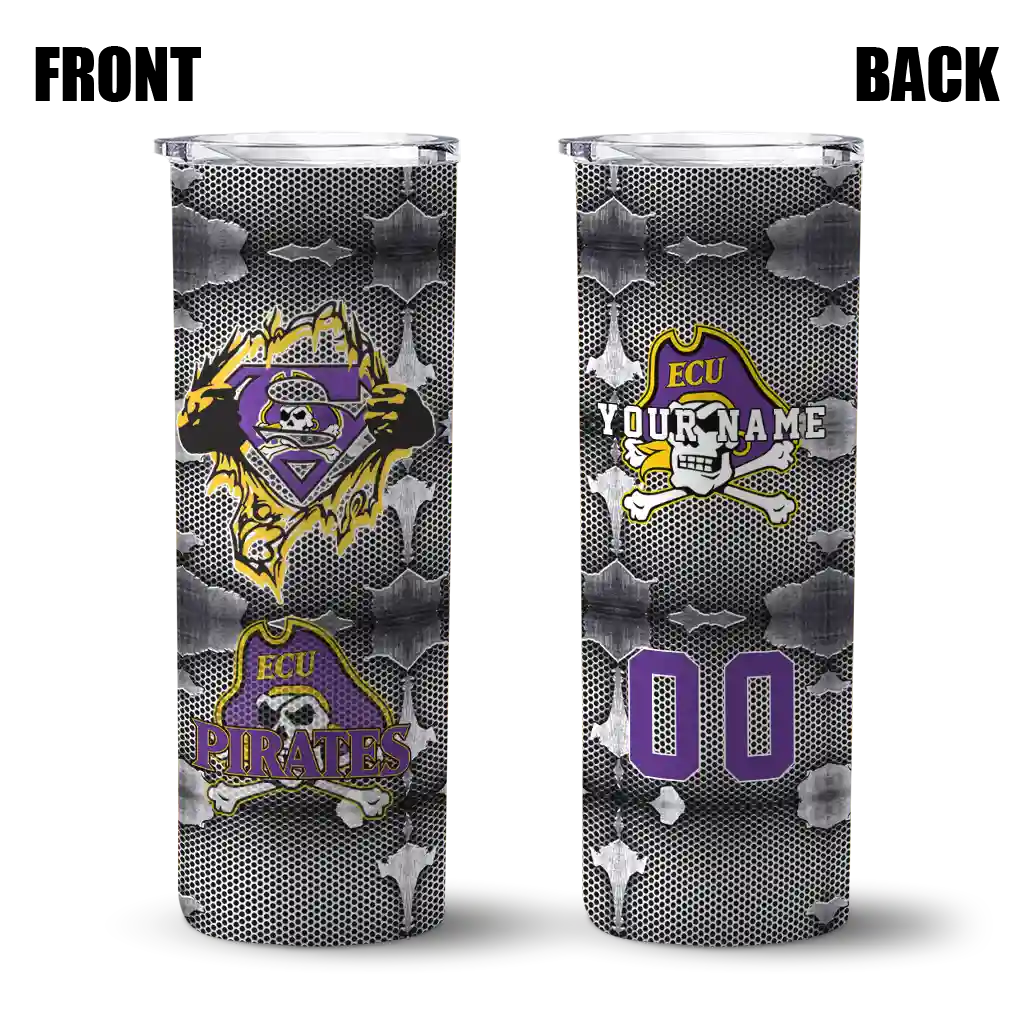 personalized-east-carolina-pirates-chevron-v-purple-gray-skinny-tumbler-fashion-forward.webp