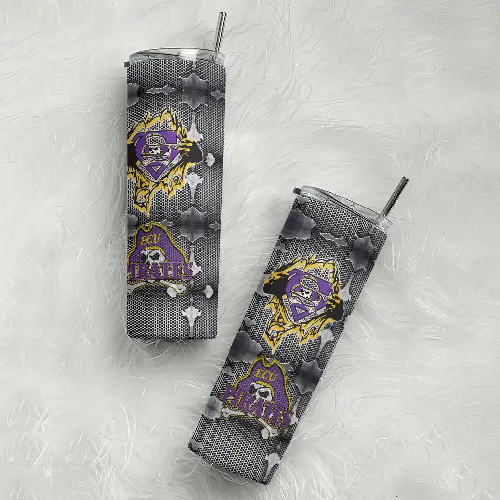 personalized-east-carolina-pirates-chevron-v-purple-gray-skinny-tumbler-top-rated.webp
