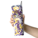personalized-east-carolina-pirates-claw-marks-purple-white-skinny-tumbler-best-selling.webp