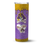 personalized-east-carolina-pirates-pixel-fade-purple-skinny-tumbler-best-selling-1.webp