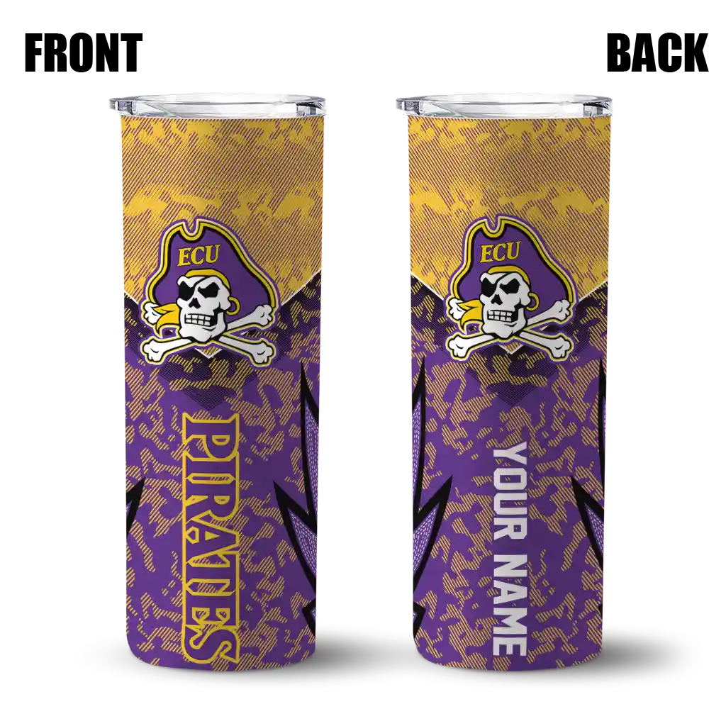 personalized-east-carolina-pirates-spiral-burst-print-purple-skinny-tumbler-fashion-forward.webp