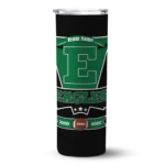 personalized-eastern-michigan-eagles-helmet-belt-green-black-skinny-tumbler-best-selling.webp