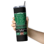 personalized-eastern-michigan-eagles-helmet-belt-green-black-skinny-tumbler-best-selling.webp