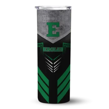 Personalized Eastern Michigan Eagles Hexagon Honeycomb Green Black Skinny Tumbler