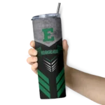 personalized-eastern-michigan-eagles-hexagon-honeycomb-green-black-skinny-tumbler-best-selling.webp