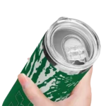 personalized-eastern-michigan-eagles-metallic-grid-green-skinny-tumbler-best-selling.webp