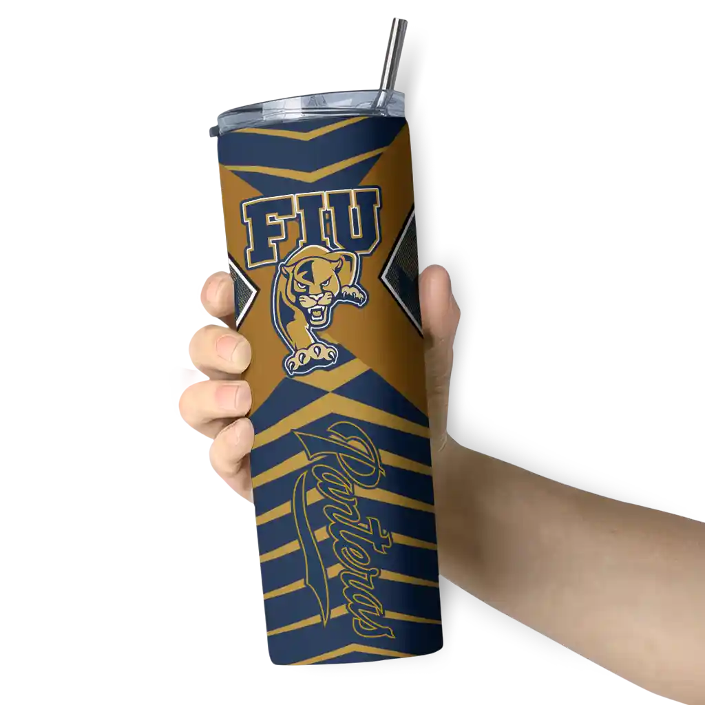 personalized-fiu-panthers-camo-texture-blue-skinny-tumbler-premium-grade.webp