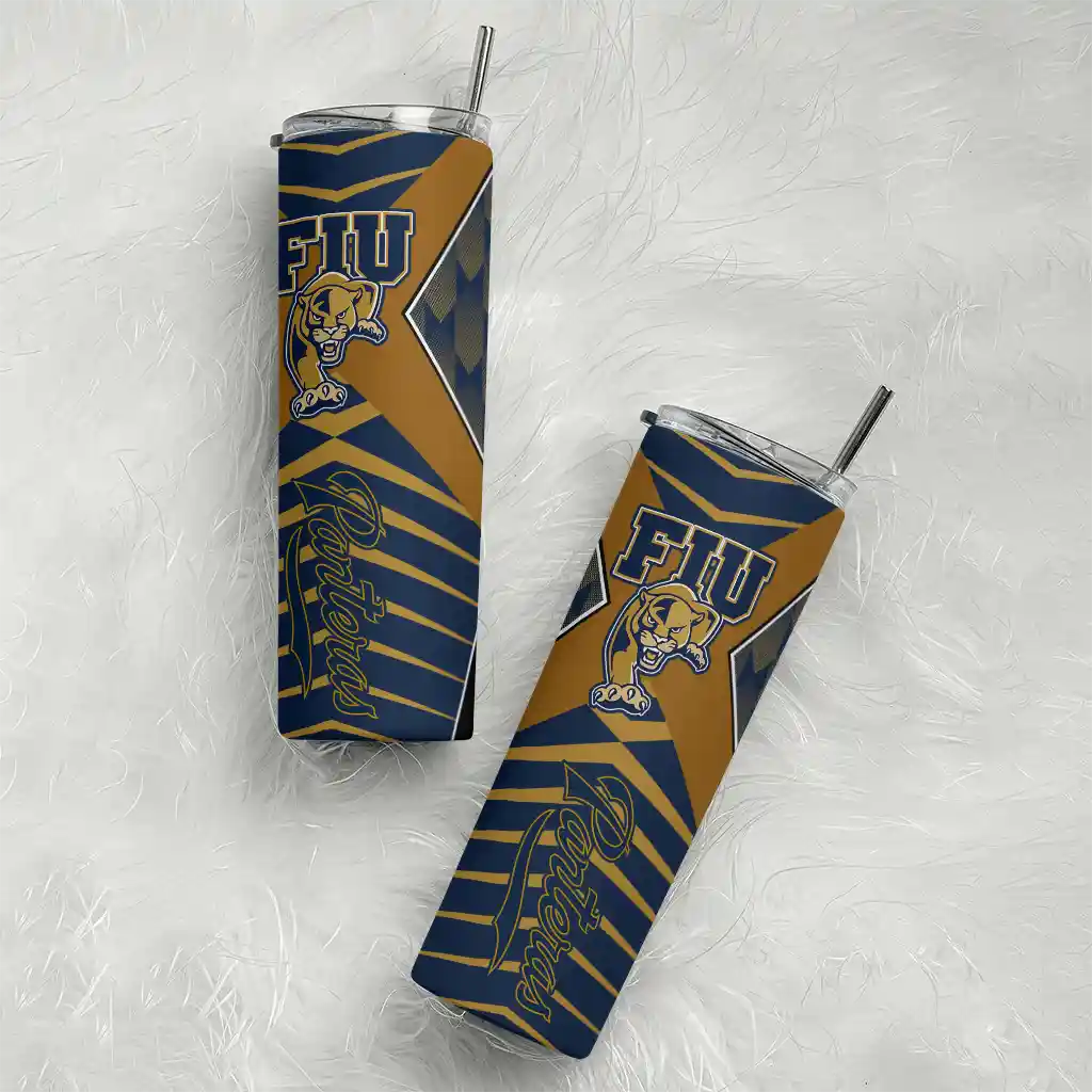 personalized-fiu-panthers-camo-texture-blue-skinny-tumbler-top-rated.webp