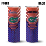 personalized-florida-gators-chevron-stripes-blue-skinny-tumbler-best-selling.webp