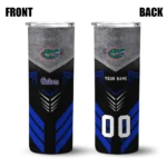 personalized-florida-gators-hexagon-honeycomb-blue-black-skinny-tumbler-best-selling.webp