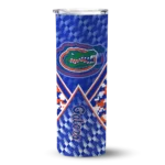 personalized-florida-gators-monogram-burst-blue-white-skinny-tumbler-best-selling-1.webp