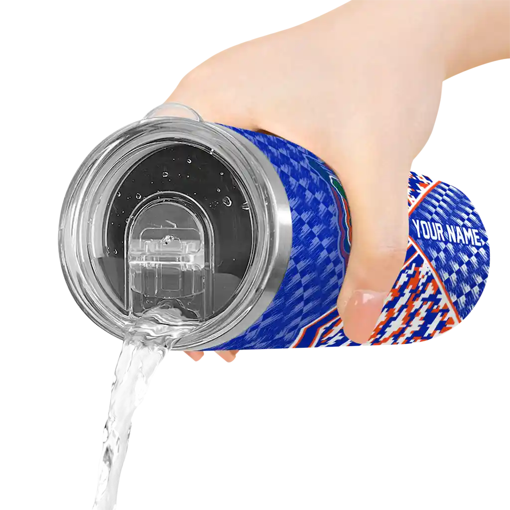 personalized-florida-gators-monogram-burst-blue-white-skinny-tumbler-latest-model.webp